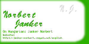 norbert janker business card